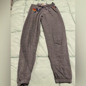 Aviator Nation Grey Joggers with Aviator Logo
